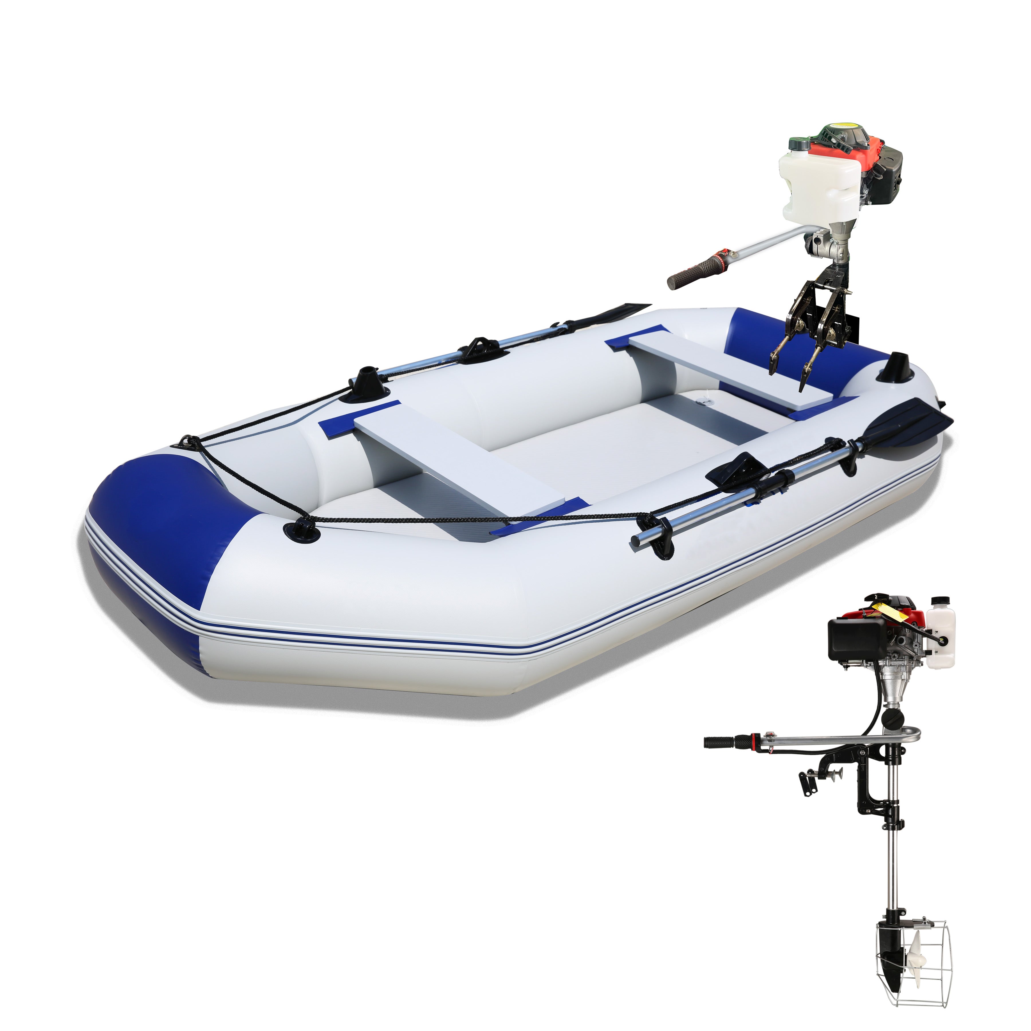 CUKUSIN® Inflatable Boat Kayak with 4HP Outboard Motor