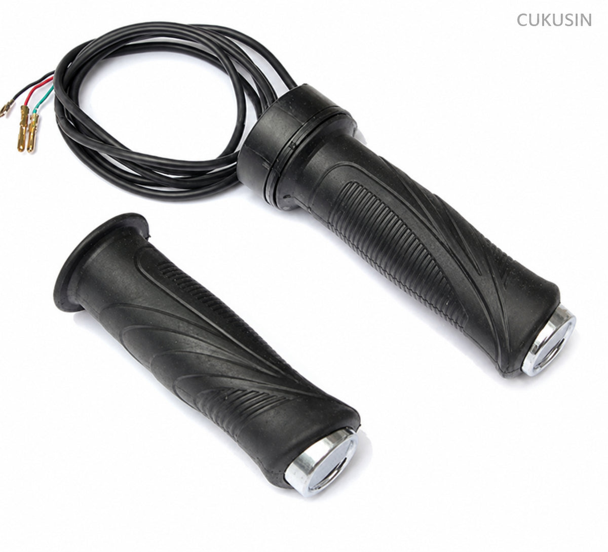 24v 36v 48v speed controller throttle grip for electric bikes, motorcycles, and electric tricycles — CUKUSIN logo image