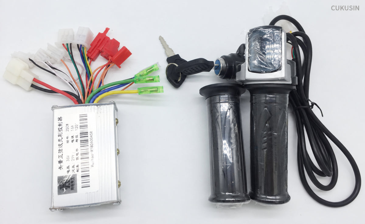 36v 350w motor controller electric scooter throttle grip with battery level and lcd display — CUKUSIN logo image
