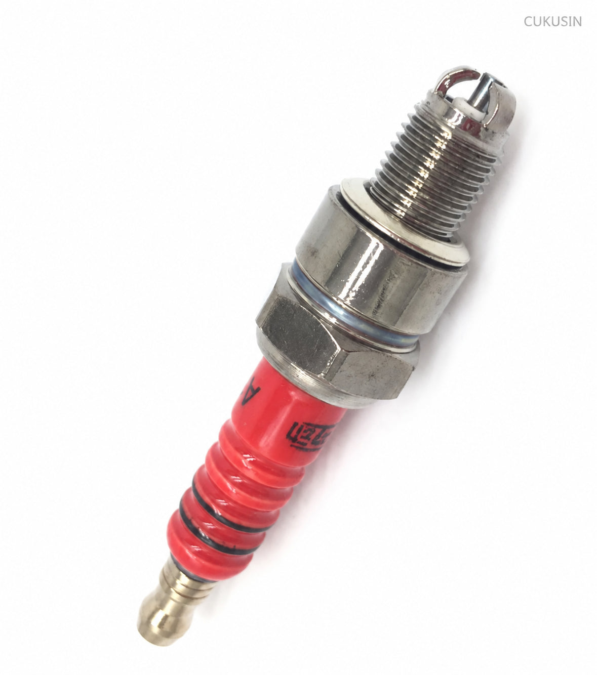 Motorcycle accessories a7tc d8tc 100 110 125 150 three-claw three-stage energy-saving spark plug GY6 — CUKUSIN logo image