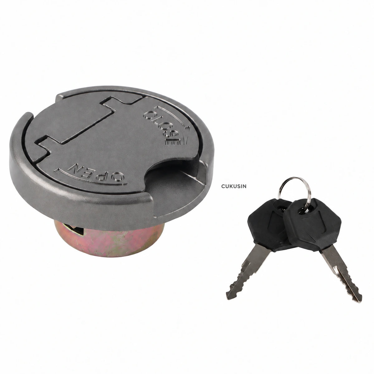 Motorcycle fuel tank cap lock fuel cap lock motorcycle scooter gy6-50cc electric door lock motorcycle restoration — CUKUSIN logo image