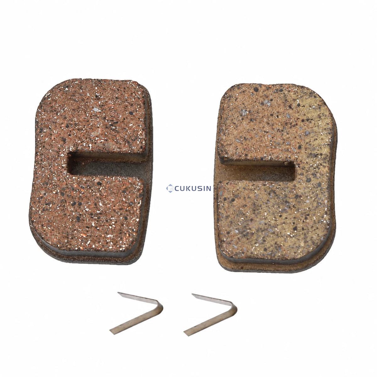 A pair of 49cc mini kids off-road vehicle atv pocket car disc brake caliper brake pad buckle — CUKUSIN logo image