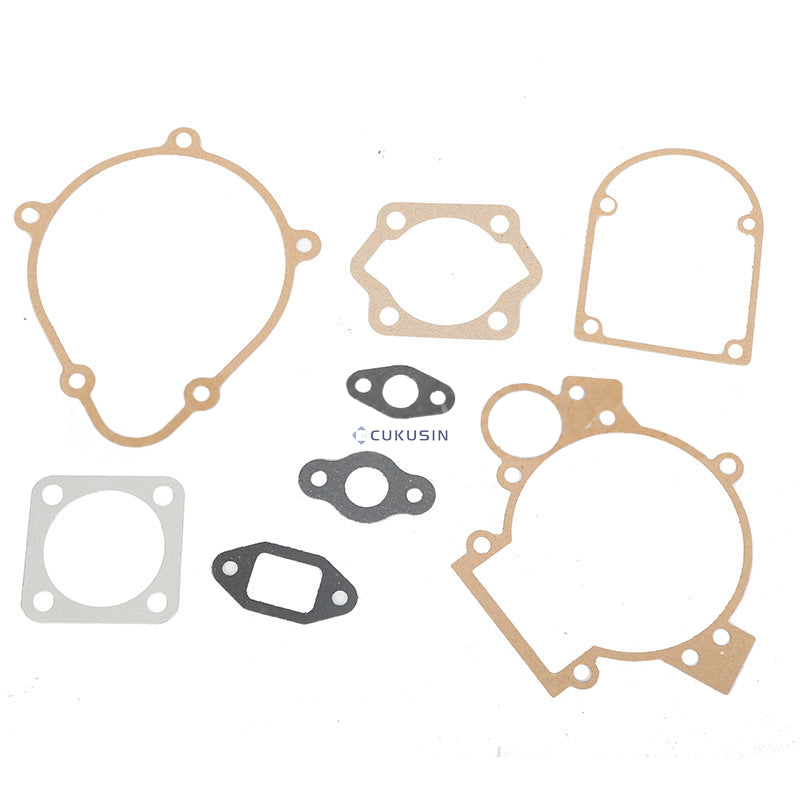 Mini motorcycle parts 2-stroke bike engine 50/80cc full gasket set paper cotton pads complete kit — CUKUSIN logo image
