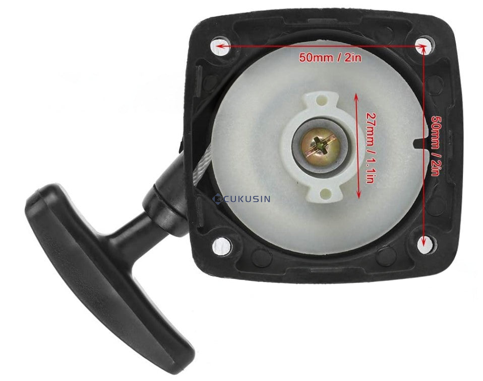 23cc engine recoil starter with backfiring hedge trimmer spare parts for 1e32f engine — CUKUSIN logo image