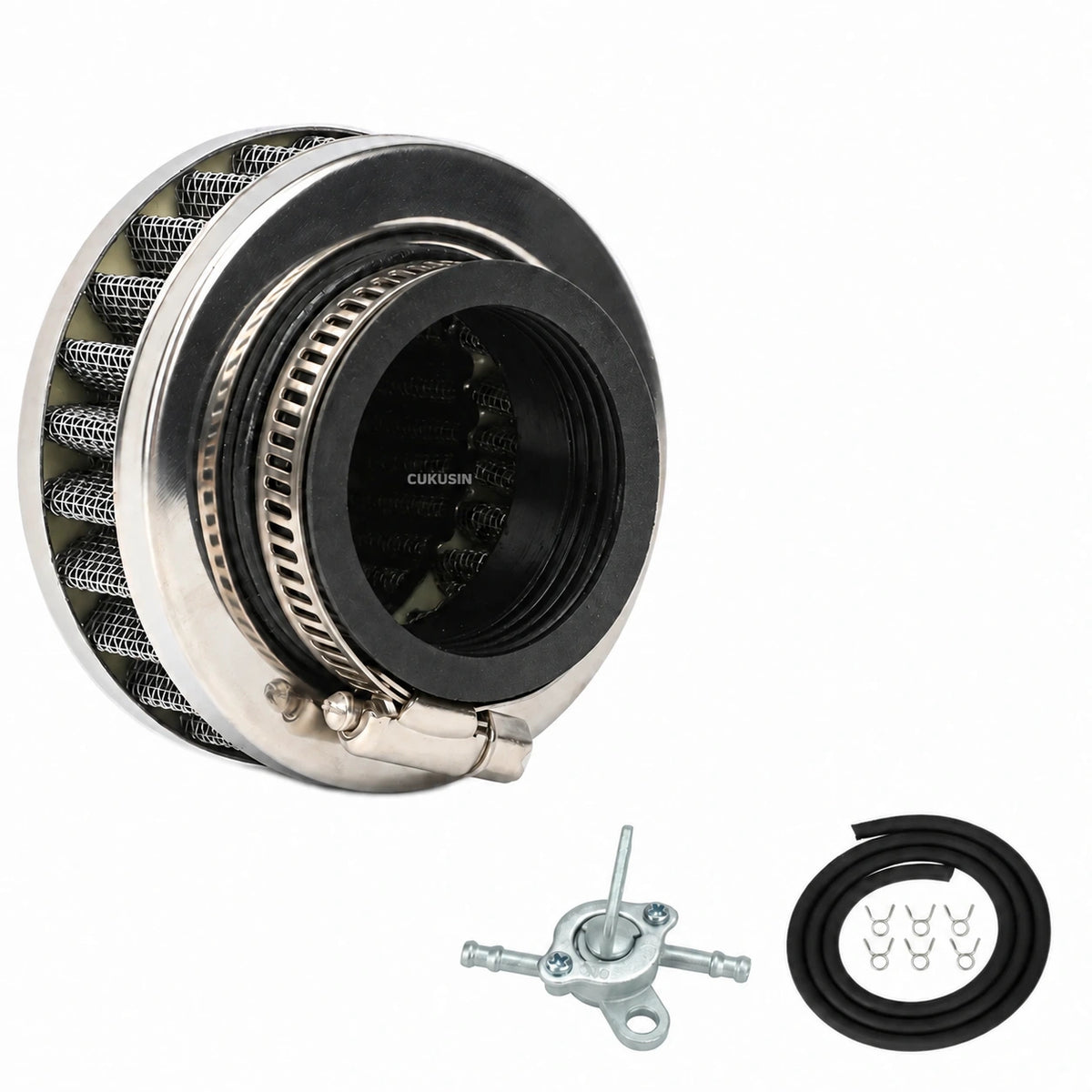 Air filter with oil drain valve, suitable for atvs, quad bikes, dirt bikes, and motorcycles — CUKUSIN logo image
