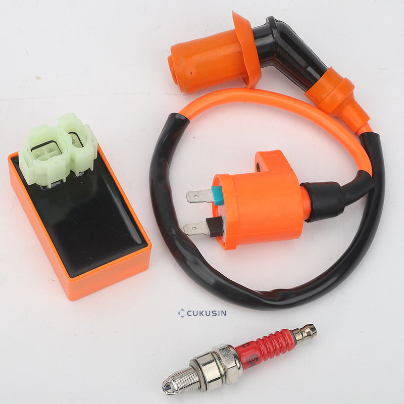 Gy6 50cc 150cc 125cc 150cc atv cdi box ignition coil and spark plug scooter — CUKUSIN logo image