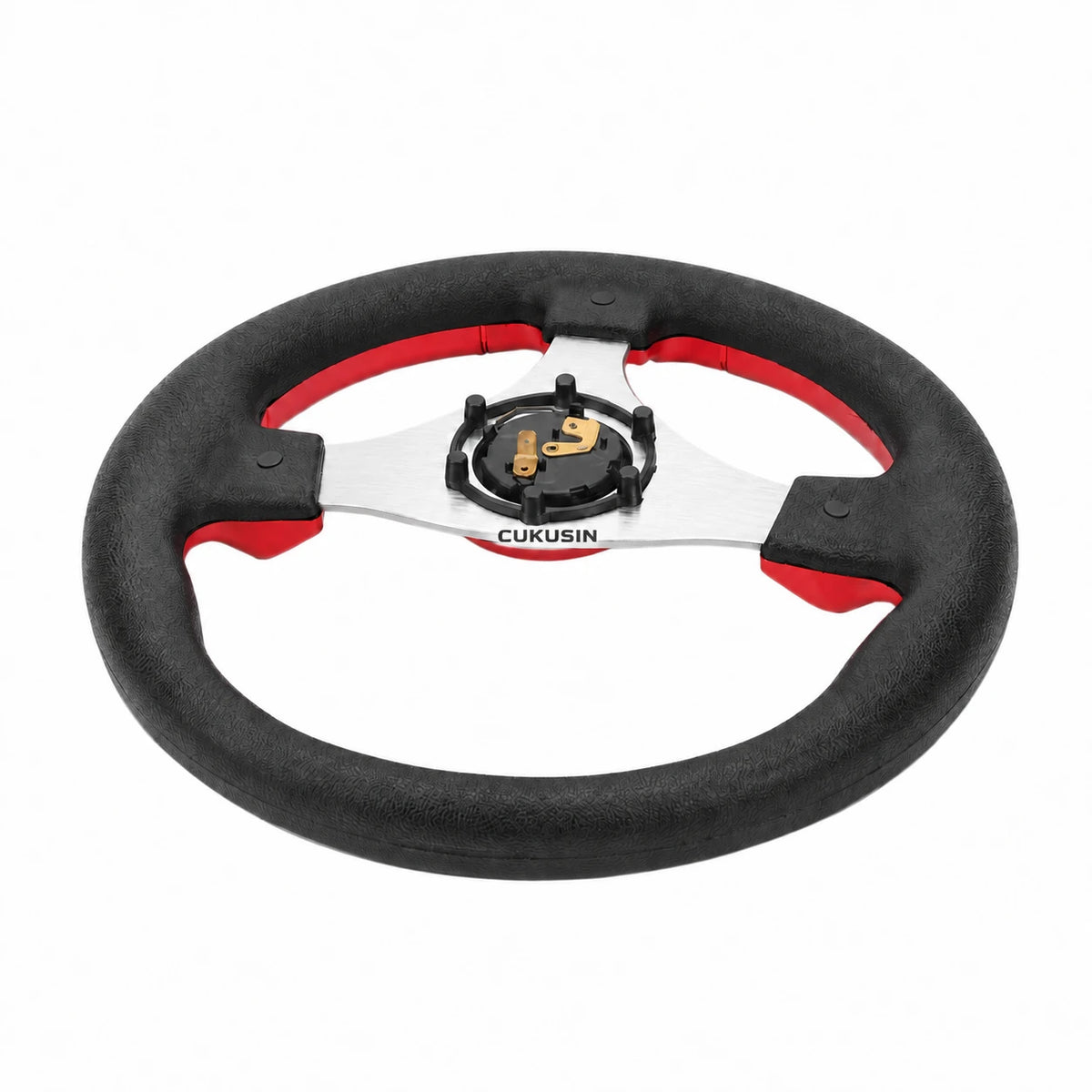 Go-kart kids four-wheel off-road vehicle steering wheel 320mm steering wheel racing restoration steering wheel go-kart — CUKUSIN logo image