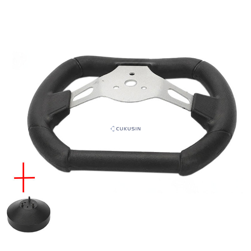 260mm steering wheel with anti-collision pad, suitable for off-road vehicle, go-kart modification, diy steering gear, go-kart accessories — CUKUSIN logo image