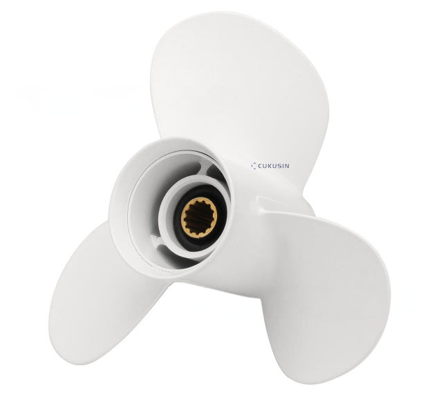 11 1/8 x 13-g aluminum alloy marine propeller blade outboard motor 3 blades suitable for yamaha 30-60hp — CUKUSIN logo image
