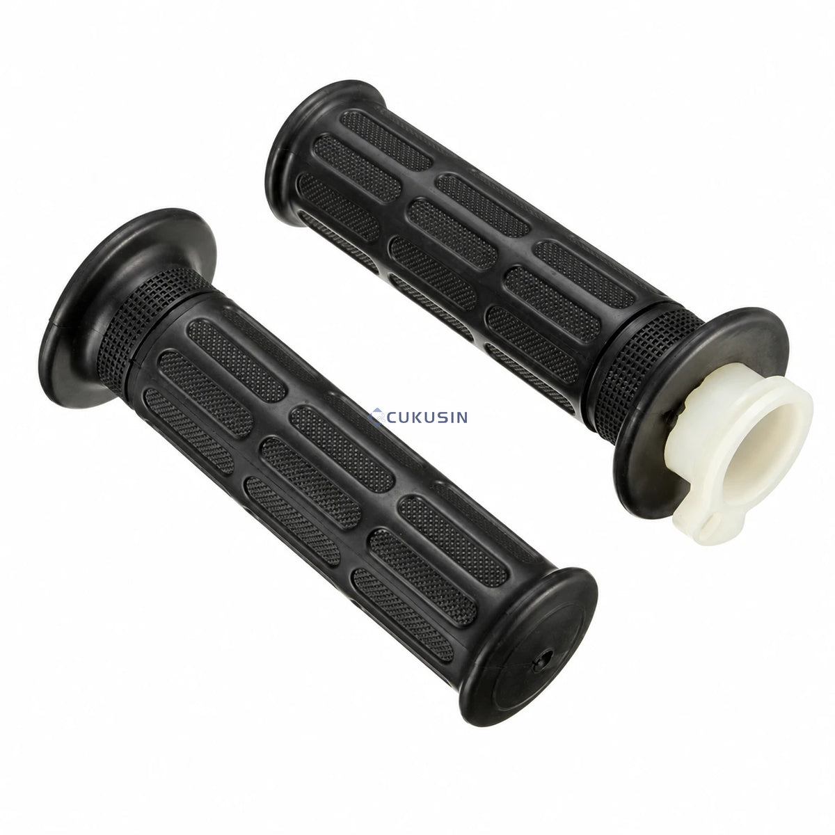 7/8" motorcycle handlebar grips - black rubber throttle twist grip - off-road motorcycle modification handlebars — CUKUSIN logo image