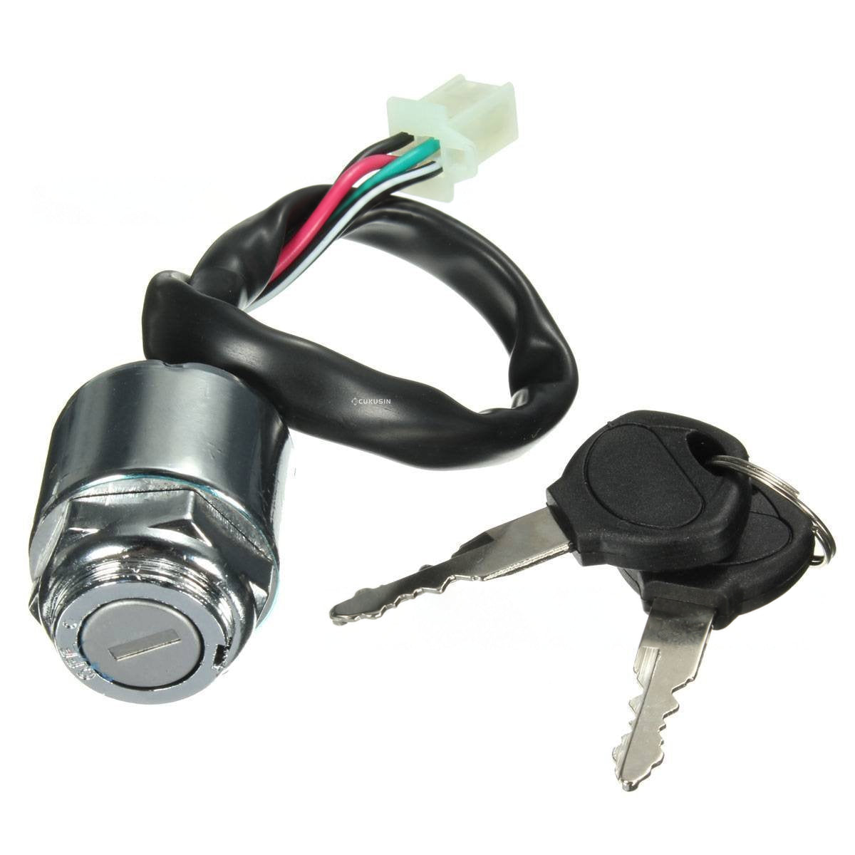 Off-road motorcycle iron head electric door lock 4-wire anti-shatter and anti-fall conventional restoration ignition switch electric door switch — CUKUSIN logo image