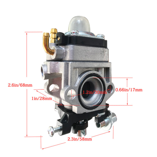 CUKUSIN Carburetor Kit for 144F 145F Outboard Motor 62CC Scooter Brush